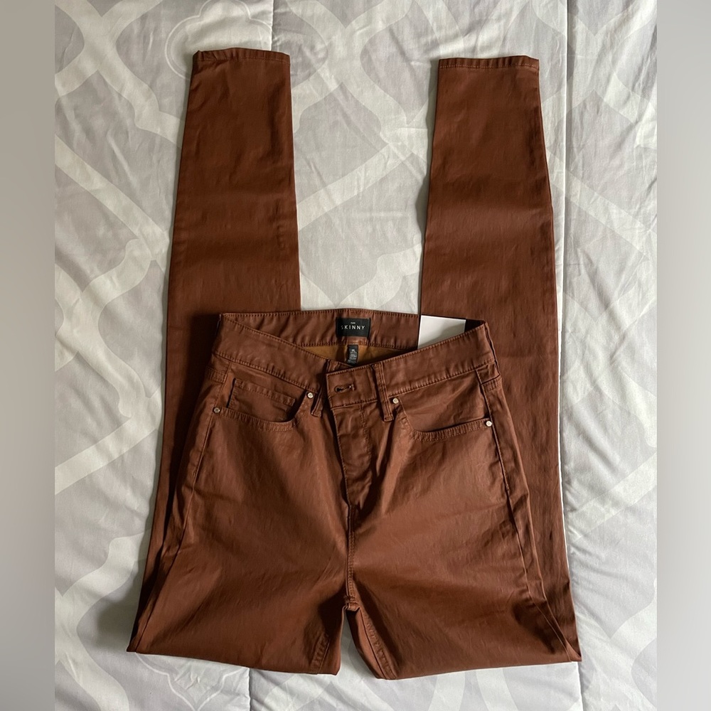 High-Rise Coated Skinny Jeans